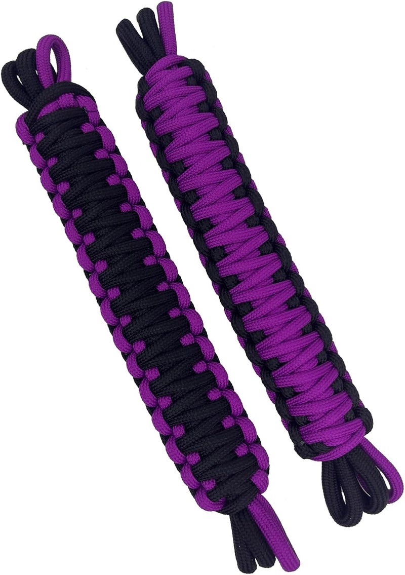 KIXILO Door Limiting Straps for 1987-2023 Wrangler CJ YJ TJ JK JL & Gladiator JT Truck Retractable High Toughness Swing Limiter Replacement Parts 2 Pack (Black/Purple) - Image 1